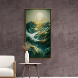 Fantasy wall art, 3d canvas print, framed mystery artwork, vertical above bed wall art, abstract wall art, accent art p