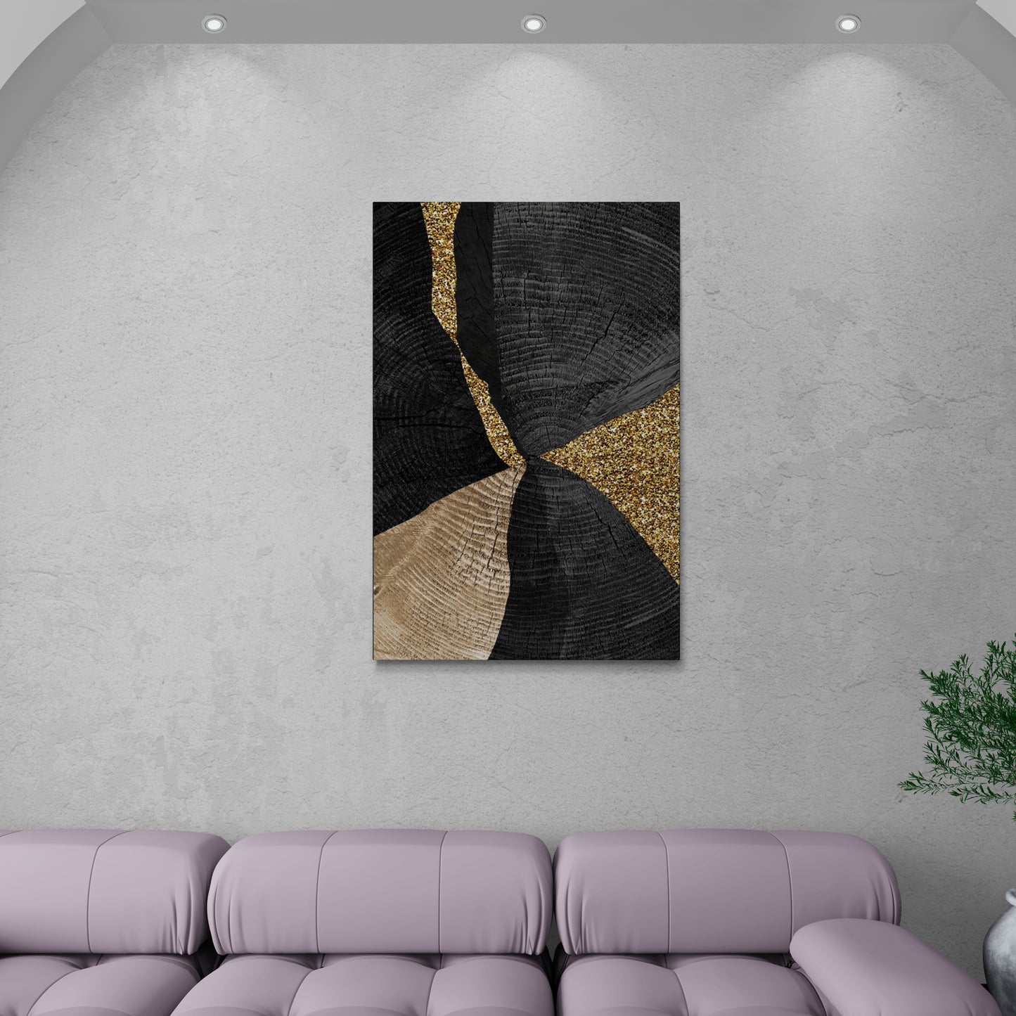 Abstrakte Wandkunst, schwarz-goldener Kunstdruck, geometrischer Leinwanddruck, modernes gerahmtes Kunstwerk, zeitgenössische Wandkunst, Geschenk für ihn, Bürowandkunst