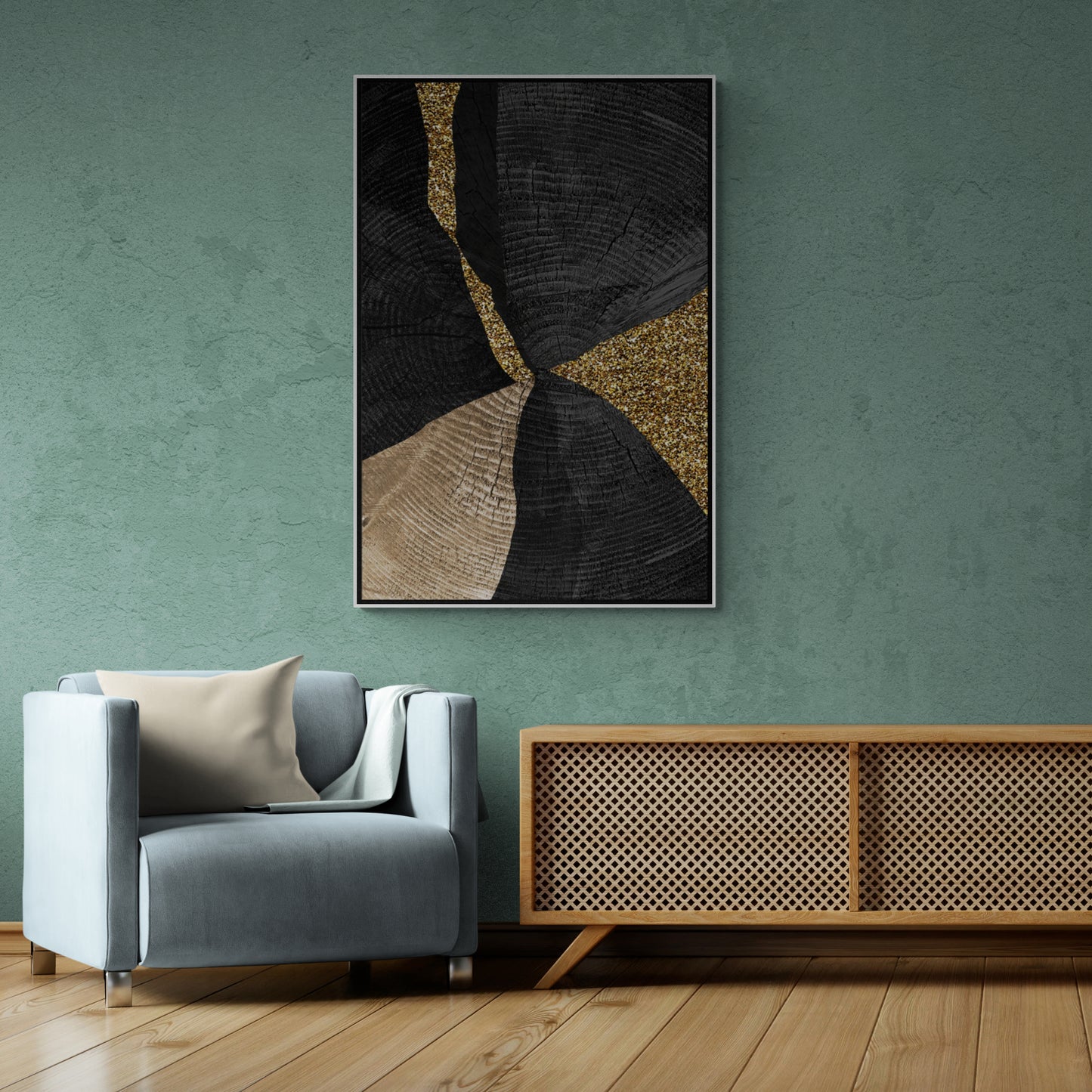Abstrakte Wandkunst, schwarz-goldener Kunstdruck, geometrischer Leinwanddruck, modernes gerahmtes Kunstwerk, zeitgenössische Wandkunst, Geschenk für ihn, Bürowandkunst