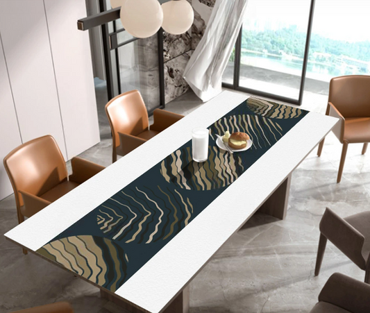 Tischdecke mit Muster aus PVC für den Esstisch, stilvolle Küchenabdeckung „Coffee Texture“