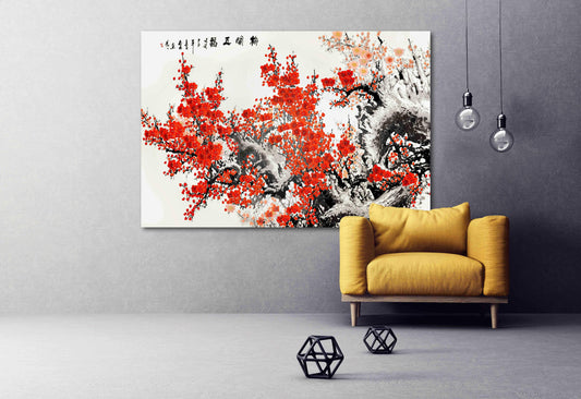 Sakura Bonsai Baum Sakura Blüten Florale Wandkunst japanische Wandkunst Leinwand japanische Drucke Wandkunst asiatische Wandkunst riesige Wandkunst