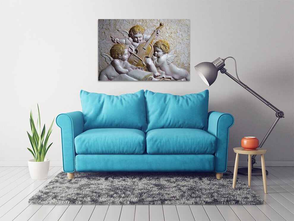 Engel-Wandbilder auf Leinwand, Wanddekoration für Zuhause, Leinwandgemälde, Einweihungs- und Hochzeitsgeschenk