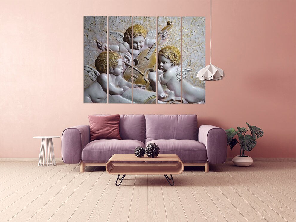Engel-Wandbilder auf Leinwand, Wanddekoration für Zuhause, Leinwandgemälde, Einweihungs- und Hochzeitsgeschenk