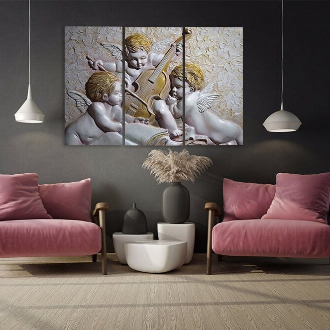 Engel-Wandbilder auf Leinwand, Wanddekoration für Zuhause, Leinwandgemälde, Einweihungs- und Hochzeitsgeschenk