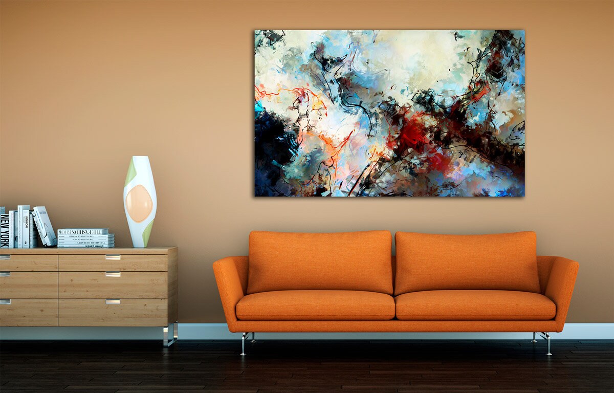 Abstrakter Leinwanddruck Moderne Wandkunst Sehr große Gemälde Schlafzimmer, Küche, Wohnzimmer Wanddekoration