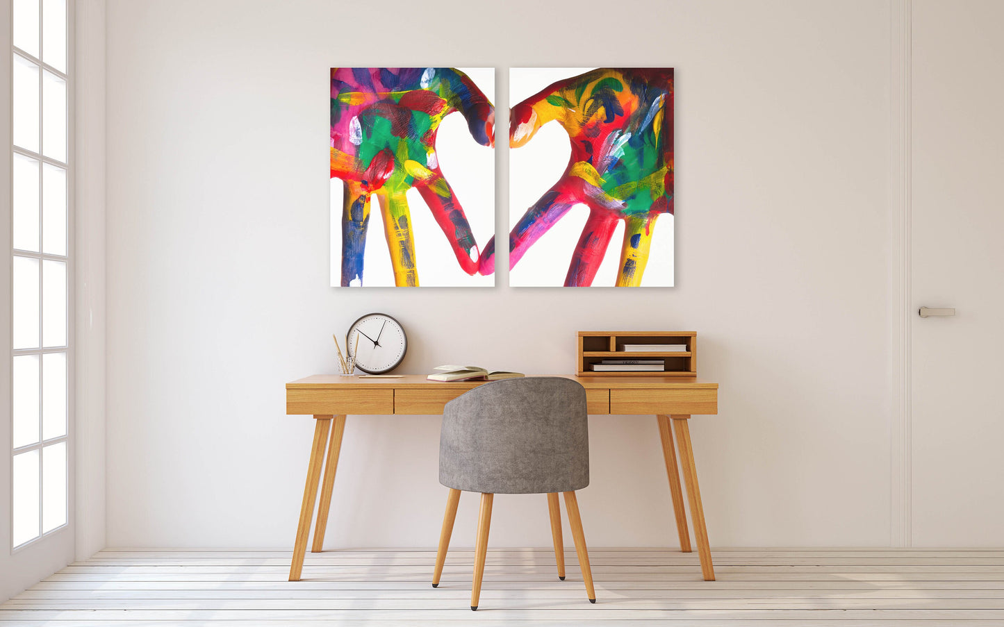 Herz-Wandkunst, Liebesgemälde, Valentinstagsgeschenk, Liebesbild, Herz-Wanddekor, Kunst eines verliebten Paares
