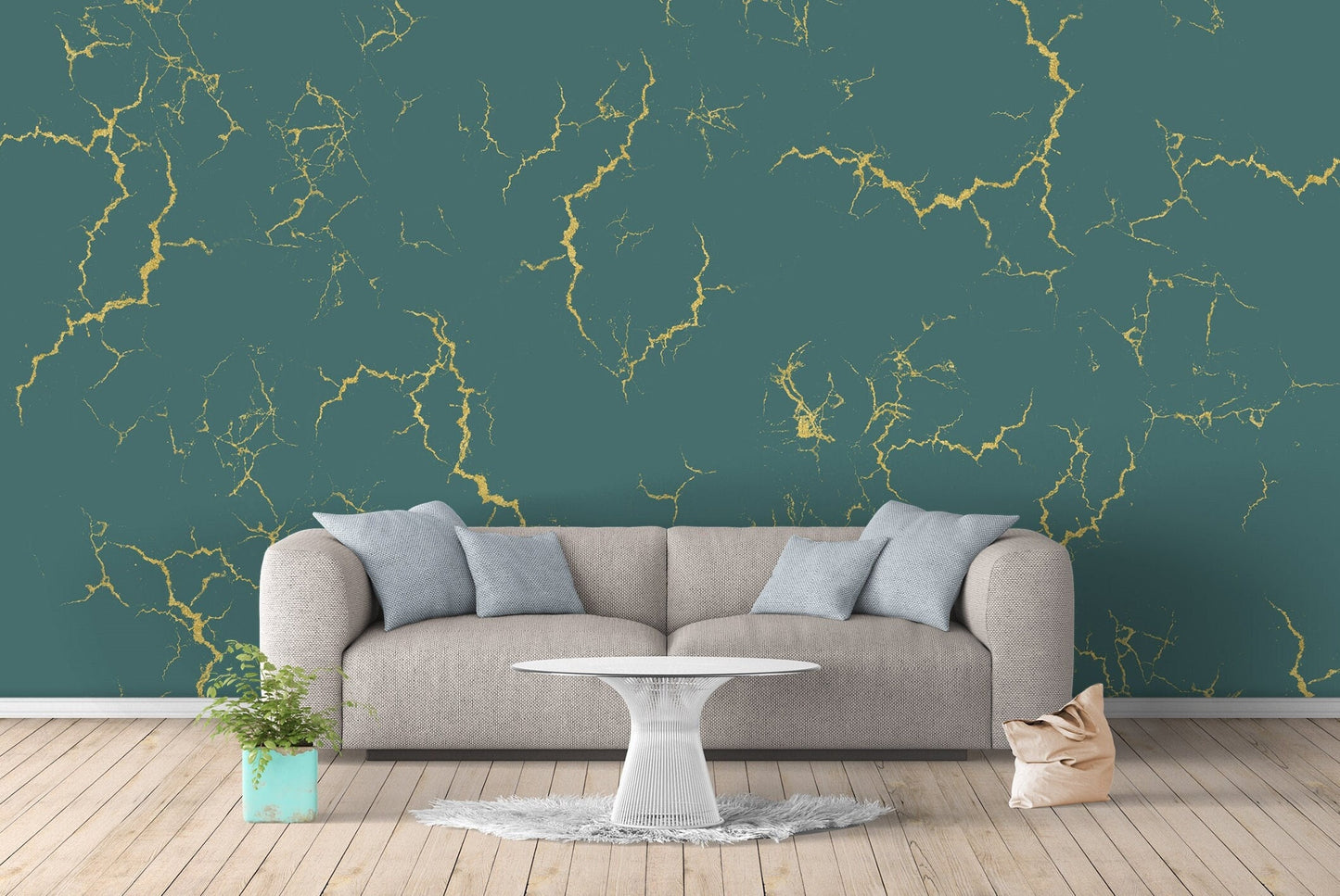 Minimalist wall decor, lightning wall decal, abstract wall mural, peel and stick wall mural, living room wall décor, vinyl wallpaper