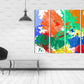 Abstrakter Druck mit Pinselstrichen, Aquarell, abstrakte Wandkunst, Heimwanddekoration, moderne abstrakte Kunst, mehrteilige Leinwand, 3-teilige Wandkunst