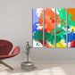 Abstrakter Druck mit Pinselstrichen, Aquarell, abstrakte Wandkunst, Heimwanddekoration, moderne abstrakte Kunst, mehrteilige Leinwand, 3-teilige Wandkunst