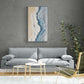 Wandkunst mit Meer und Wasser, gerahmter maritimer Leinwanddruck, abstraktes Wellenkunstwerk, großer Kunstdruck fürs Wohnzimmer, Geschenk für Männer