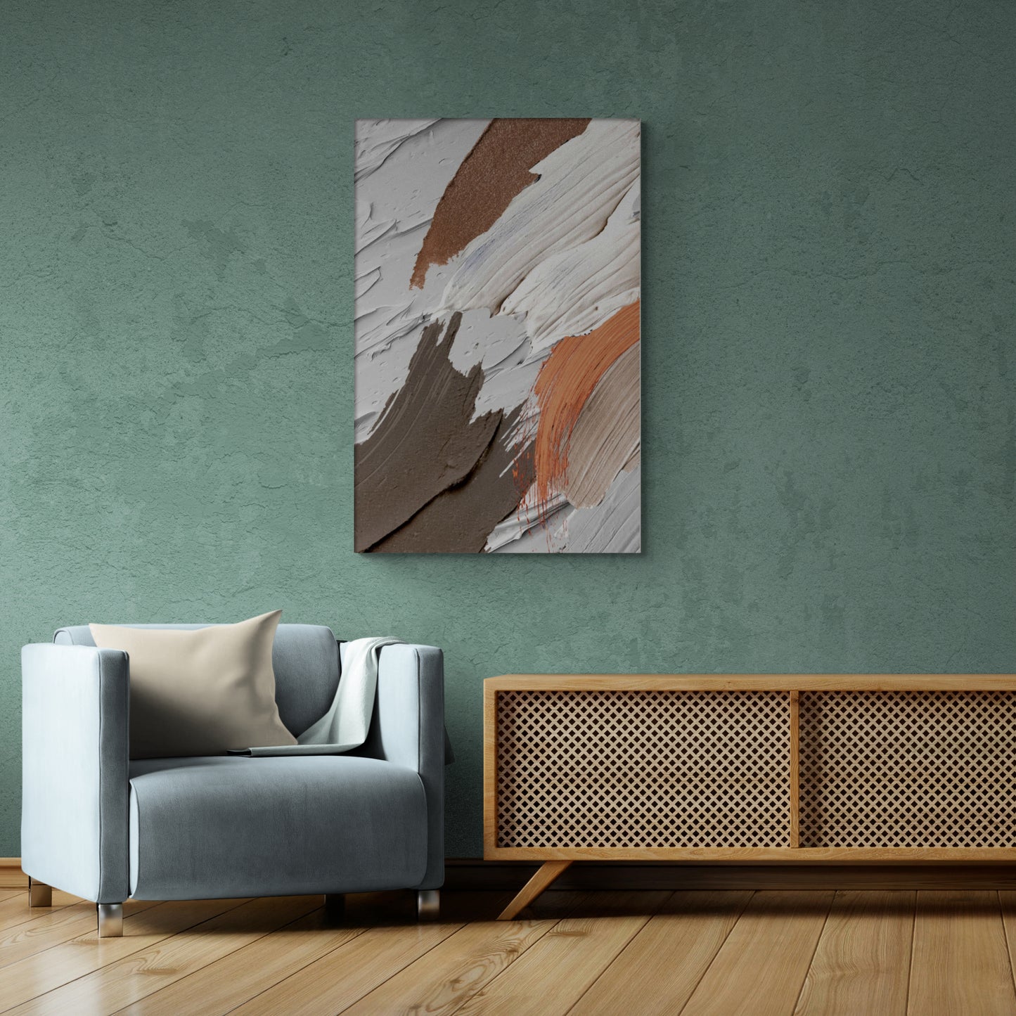 Abstract wall art, oil painting effect canvas print, modern artwork, wall hanging decor, large framed art print, neutral wall art, birthday gift