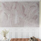 Leaves wallpaper, peel and stick abstract wall mural, removable wallpaper for living room or bedroom, wallpaper with feathers