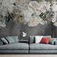 Blumen Wandbild, große Blumen Tapete abziehen und aufkleben, Akzent Wandbild über dem Bett, selbstklebende botanische Tapete Wandbild, Schlafzimmer Tapete