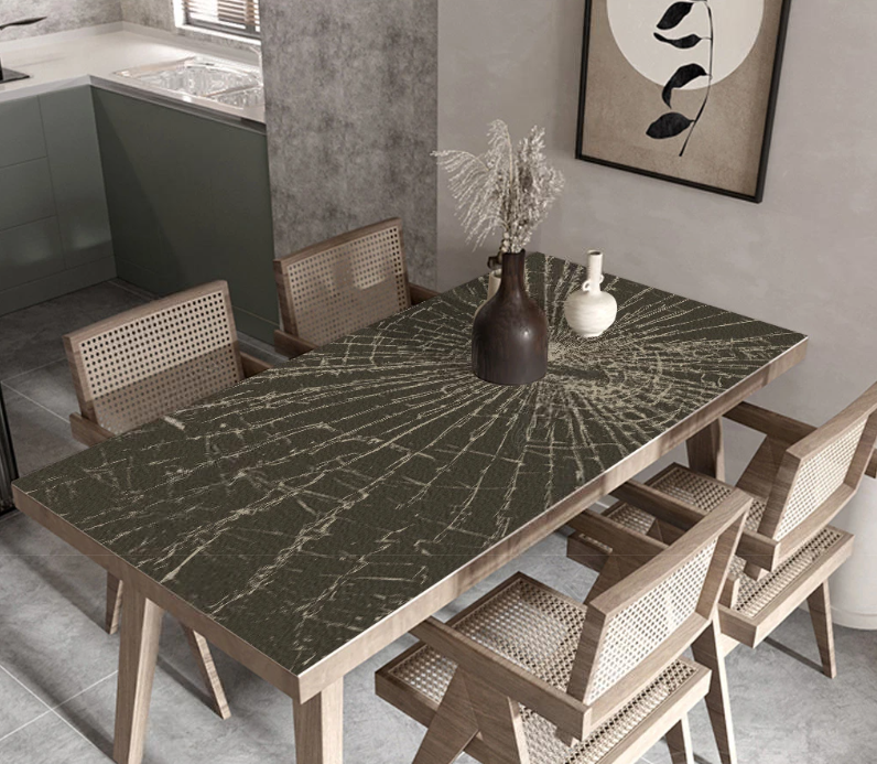 Küchentischdecke, Tischschutz vor Schmutz „Zerbrochenes Glas“