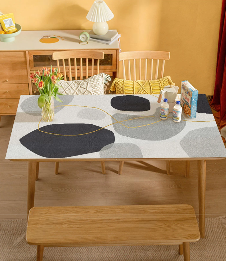 PVC-Tischdecke mit Lederstruktur für den Küchentisch, Tischfolie für den Küchentisch "Boho-Stil"