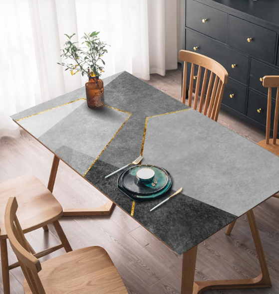 Tischschutz für Café oder Restaurant, Tischdecke mit Lederstruktur „Shades of Gray“