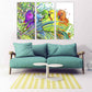 Vogel Wandkunst, Papagei Wandkunst Gemälde auf Leinwand, tropische Wandkunst, Wohnwanddekor Leinwandgemälde helle Wandkunst extra große Wandkunst