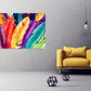 Eklektische Wandkunst, Moderne Wandkunstgemälde auf Leinwand, Federdruck Federn Wandkunst Wohnwanddekor Leinwandgemälde sehr große Gemälde