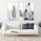 Abstrakte Wandkunst Gemälde auf Leinwand, abstrakter Druck, extra große Wandkunst, Wohnwanddekor, trendige Wandkunst, Stadtwandkunst Multi-Panel-Kunst