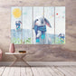 Baby Wandkunst Gemälde auf Leinwand, Wanddekoration Kinderzimmer Wandkunst Hase Wandkunst Kinderzimmer Dekor Mädchen Kinderzimmer Dekor Babyzimmer Wanddekoration