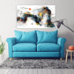 Abstrakte Wandkunst Gemälde auf Leinwand, blaue Welle abstrakte Wohnwanddekoration, Leinwandgemälde, Geschenk zur Wohnungserwärmung, abstrakter Druck