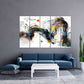 Abstrakte Wandkunst Gemälde auf Leinwand, blaue Welle abstrakte Wohnwanddekoration, Leinwandgemälde, Geschenk zur Wohnungserwärmung, abstrakter Druck