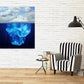 Eisberg Leinwand Eisberg Wandkunst Gemälde auf Leinwand, Wohnwanddekoration, Leinwandgemälde, Badezimmer Wanddekoration Meereslandschaft Gemälde