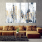 Abstrakte Wandkunst Gemälde auf Leinwand, abstrakter Druck, extra große Wandkunst, Wohnwanddekor, trendige Wandkunst, Stadtwandkunst Multi-Panel-Kunst