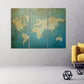 Weltkarte Wandkunst Gemälde auf Leinwand, Wanddekoration für Zuhause, Leinwandgemälde, Einweihungs- und Hochzeitsgeschenk, mehrteilige Wandkunst