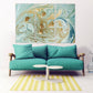 Fließender abstrakter Druck, Blaue Marmor Wandkunst, Abstrakte Wandkunst Gemälde auf Leinwand, Wohndekor Gold Marmor Wandkunst Multi Panel Wandkunst