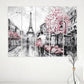 Liebes-Wandbilder auf Leinwand, Wanddekoration für Zuhause, verliebtes Paar in Paris, Valentinstagsgeschenk, Pariser Wandkunst, Wandtattoo Eiffelturm
