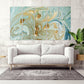 Fließender abstrakter Druck, Blaue Marmor Wandkunst, Abstrakte Wandkunst Gemälde auf Leinwand, Wohndekor Gold Marmor Wandkunst Multi Panel Wandkunst