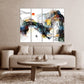 Abstrakte Wandkunst Gemälde auf Leinwand, blaue Welle abstrakte Wohnwanddekoration, Leinwandgemälde, Geschenk zur Wohnungserwärmung, abstrakter Druck
