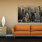 Wandkunstgemälde von New York City auf Leinwand, Wanddekoration für Zuhause, Wandtattoo Manhattan, mehrteilige Wandkunst des Rockefeller Centers, Leinwanddruck