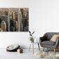 Wandkunstgemälde von New York City auf Leinwand, Wanddekoration für Zuhause, Wandtattoo Manhattan, mehrteilige Wandkunst des Rockefeller Centers, Leinwanddruck