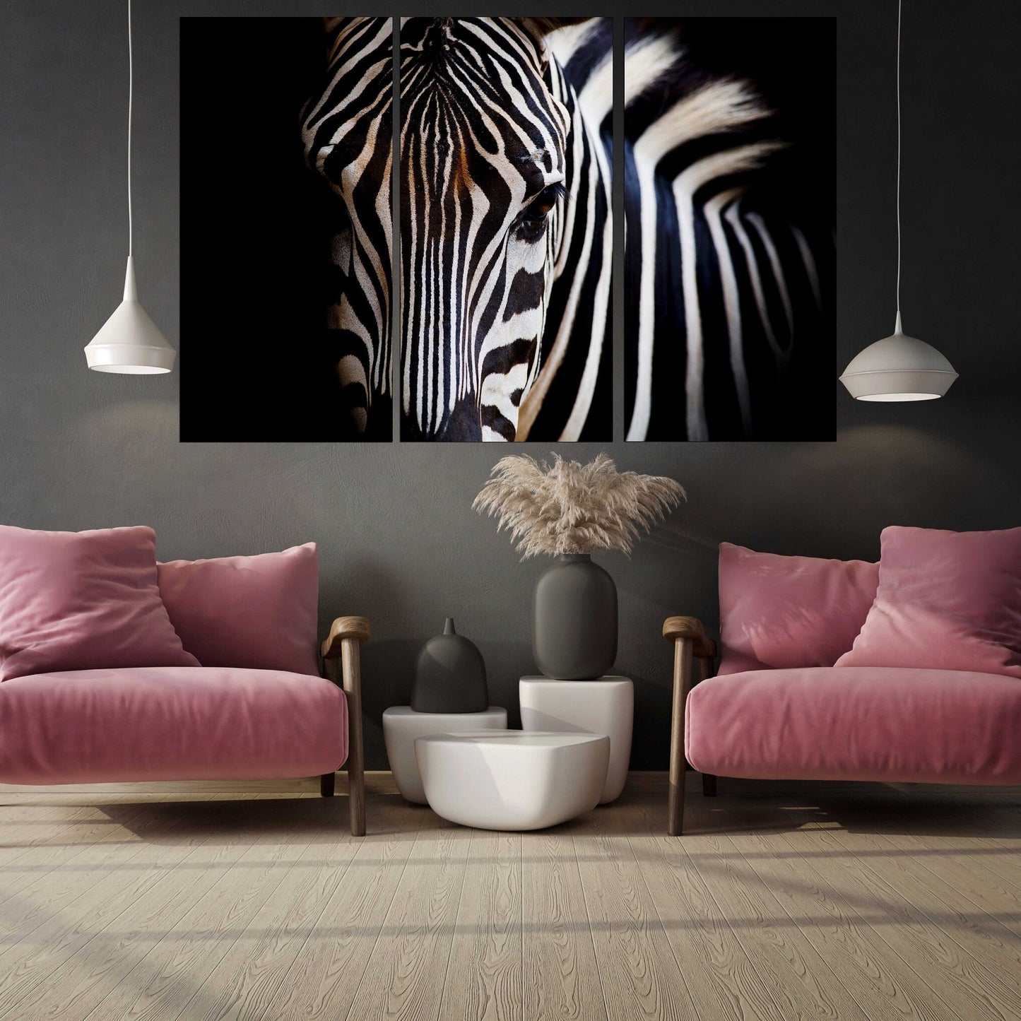 Zebra wall art, Black and white art, wild animal wall art Canvas painting Contemporary art Living room art Extra large wall art