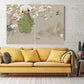 Sakura Bonsai Baum Pfau Wandkunst Sakura Blüten Florale Wandkunst japanische Wandkunst Leinwand japanische Drucke Wandkunst asiatische Wandkunst
