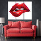 Rote Lippen Leinwanddruck Mode Wandkunst Moderne Wanddekoration Gemälde auf Leinwand sehr große Leinwandgemälde