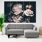Blumen Wandkunst Gemälde auf Leinwand, Pfingstrosen Wandkunst, Wohnwanddekor, Leinwandgemälde, Wandkunst Boho Blumen, Blumen Leinwand