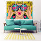 Gemälde Frauengesichter Wandkunst Gemälde auf Leinwand, Wohnwanddekor, Leinwandgemälde, helle Wandkunst, Wandbehang Dekor