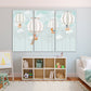 Babyzimmer Wandkunst Spielzimmer Kinder Wanddekoration Junge Ballon Kinderzimmer Bild Heißluftballon Kunst Tiere Druck Mehrteiliges Leinwandgemälde