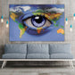 Blaues Auge Gemälde Weltkarte Wandkunst Home Wand Dekor Leinwand Gemälde extra große Wandkunst Weltkarte der Welt Wandkunst