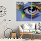 Blaues Auge Gemälde Weltkarte Wandkunst Home Wand Dekor Leinwand Gemälde extra große Wandkunst Weltkarte der Welt Wandkunst