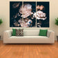 Blumen Wandkunst Gemälde auf Leinwand, Pfingstrosen Wandkunst, Wohnwanddekor, Leinwandgemälde, Wandkunst Boho Blumen, Blumen Leinwand