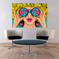 Gemälde Frauengesichter Wandkunst Gemälde auf Leinwand, Wohnwanddekor, Leinwandgemälde, helle Wandkunst, Wandbehang Dekor