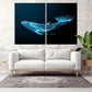 Blauwal Wandkunst Wanddekoration Leinwandgemälde helle Wandkunst extra große Wandkunst Marine Wandkunst Fisch Wandkunst Maritime Wandkunst