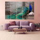 Pfau Wandkunst Gemälde auf Leinwand, tropische Wandkunst, Vogel Wandkunst Home Wanddekoration Leinwandgemälde helle Wandkunst extra große Wandkunst