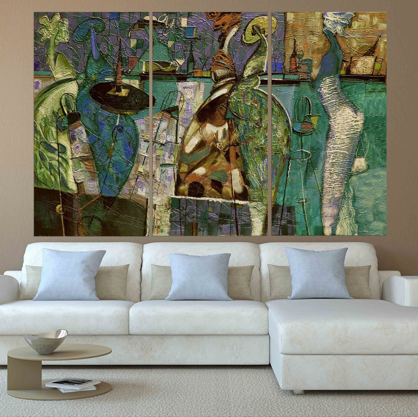 Woman figure abstract Abstract wall art paintings on canvas Abstract art print Multi panel wall art Abstract canvas Trendy wall art