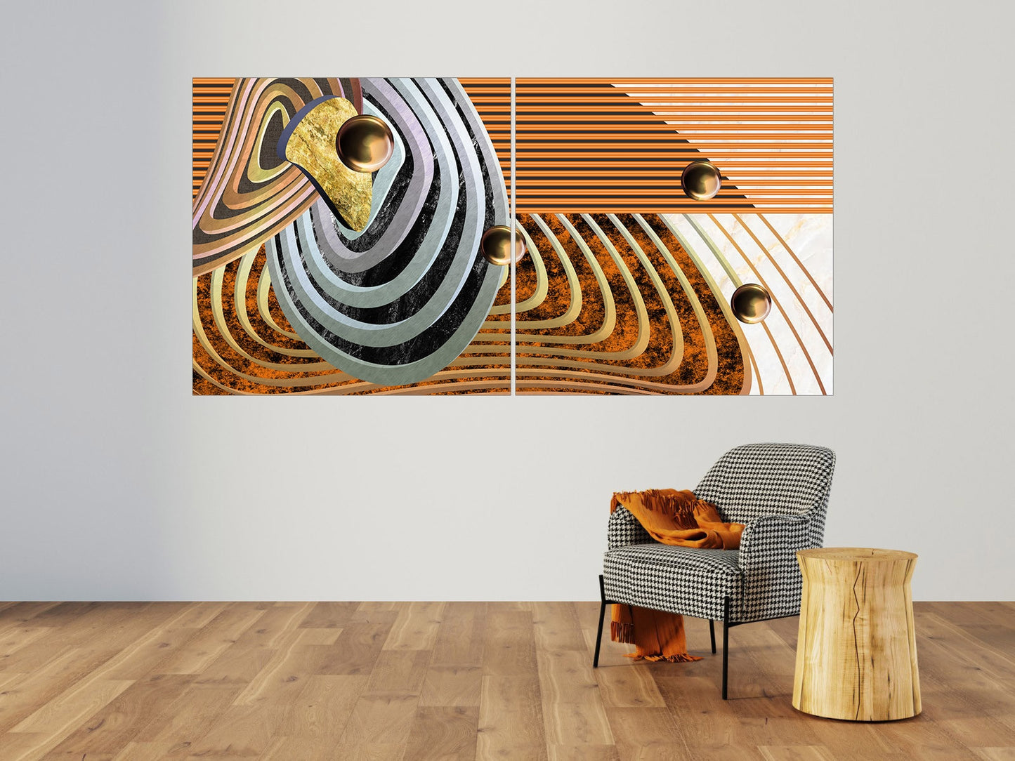 Geometric wall art Modern abstract art Abstract art print Multi panel canvas room wall decor Abstract wall art Abstract painting