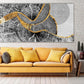 Schwarz-goldene abstrakte Wandkunst, abstraktes Gemälde, abstrakter Druck, abstrakte Leinwand, mehrteilige Wandkunst, Geschenk zur Wohnungserwärmung